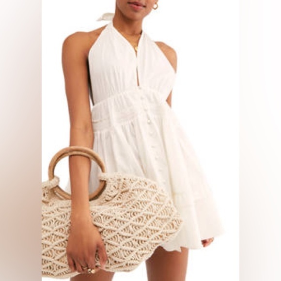 Free People Sail Away Mini Dress - New - Size L - Picture 1 of 7